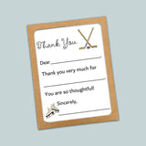 Hockey - Fill - in Thank You Cards - The Note House