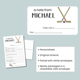 Hockey - Personalized Fill - in Letter Template - The Note House