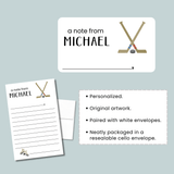 Hockey - Personalized Lined Letter Template - The Note House