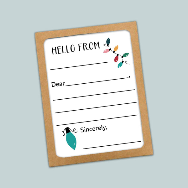 Holiday Lights - Lined Note Cards - The Note House