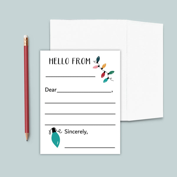 Holiday Lights - Lined Note Cards - The Note House
