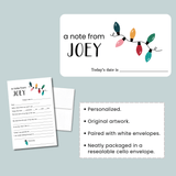 Holiday Lights - Personalized Fill - in Letter Template - The Note House
