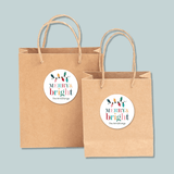 Holiday Lights - Personalized Round Gift Sticker - The Note House