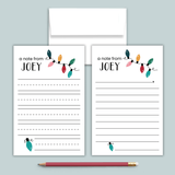 Holiday Reindeer - Personalized Lined Letter Template - The Note House