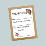 Horse - Fill - in Thank You Cards - The Note House