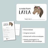 Horse - Personalized Fill - in Letter Template - The Note House