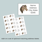 Horse - Personalized Lined Letter Template - The Note House