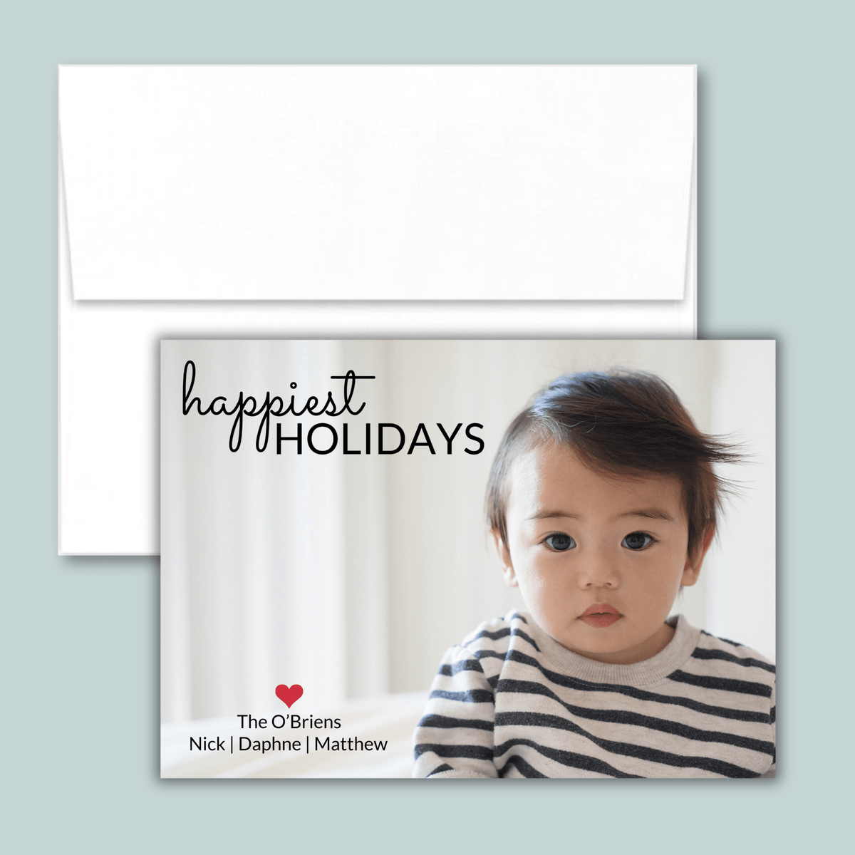 Houndstooth - Personalized Photo Card - The Note House