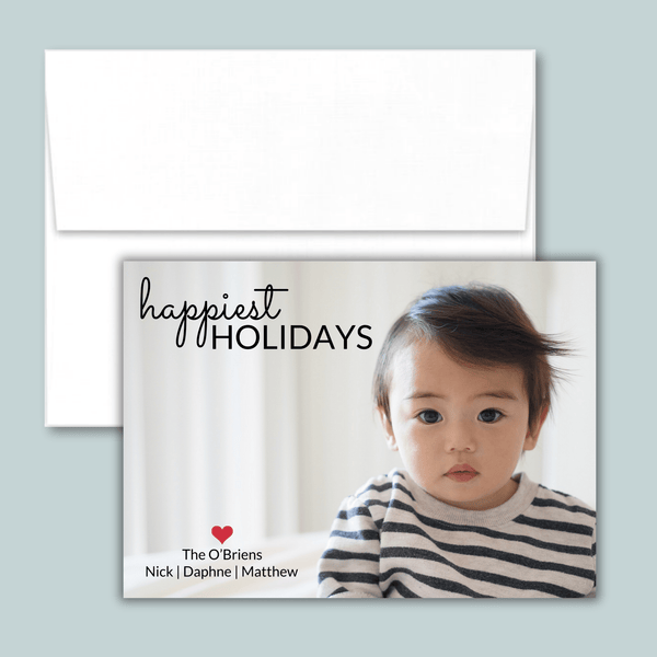 Houndstooth - Personalized Photo Card - The Note House