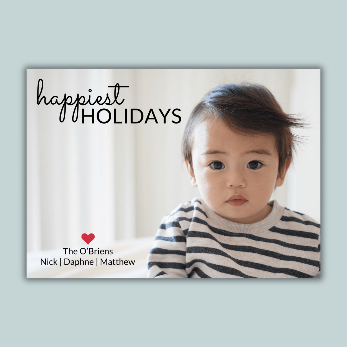 Houndstooth - Personalized Photo Card - The Note House