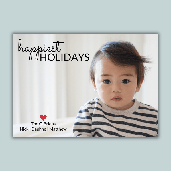 Houndstooth - Personalized Photo Card - The Note House