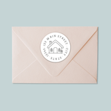 House - Round Address Label - The Note House