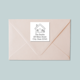House - Square Address Label - The Note House