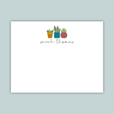 Houseplants - Personalized Flat Note Card - The Note House