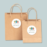 Houseplants - Personalized Round Gift Sticker - The Note House