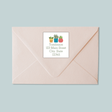 Houseplants - Square Address Label - The Note House