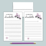 Ice Skating - Personalized Lined Letter Template - The Note House