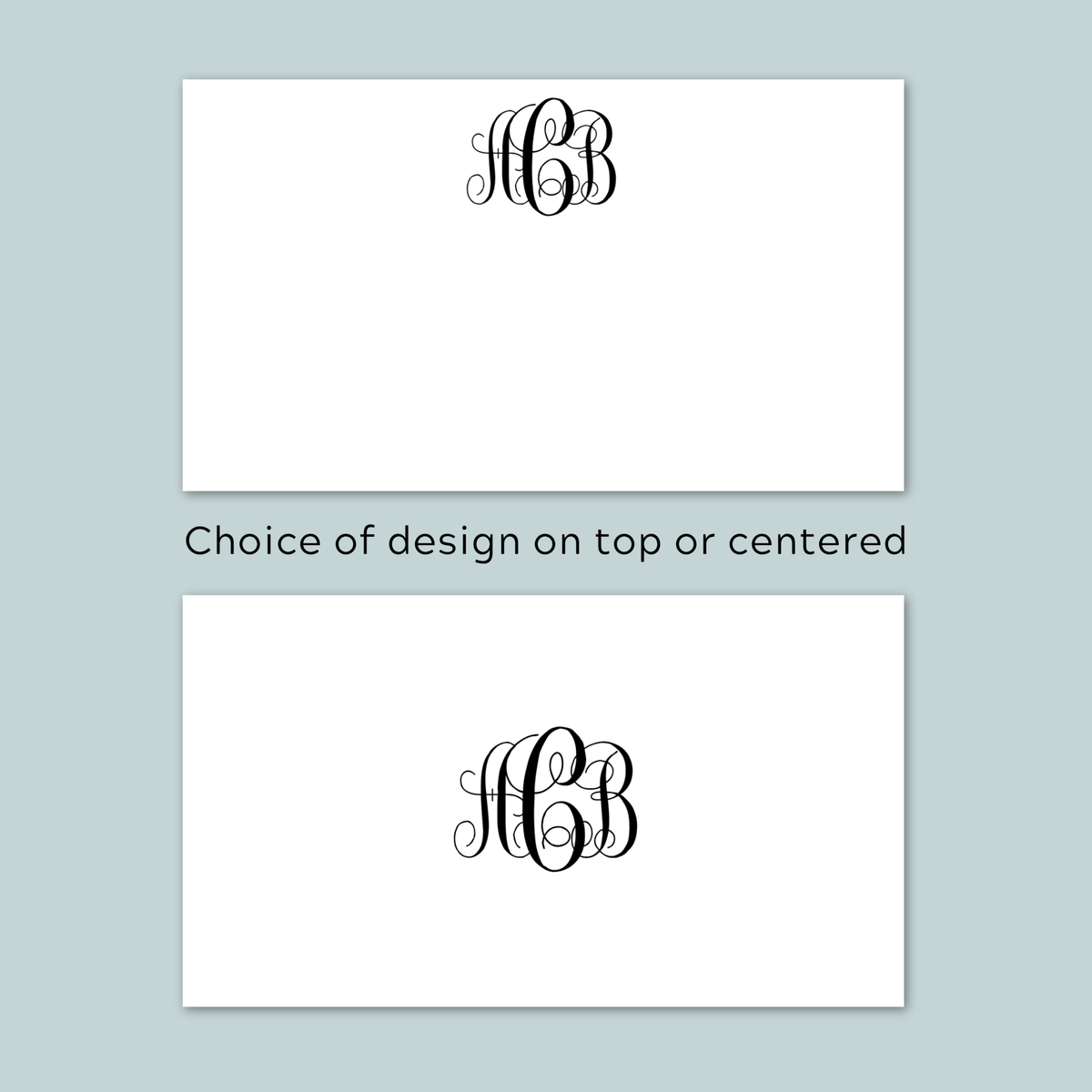 Interlocking Monogram - Personalized Gift Enclosure - The Note House