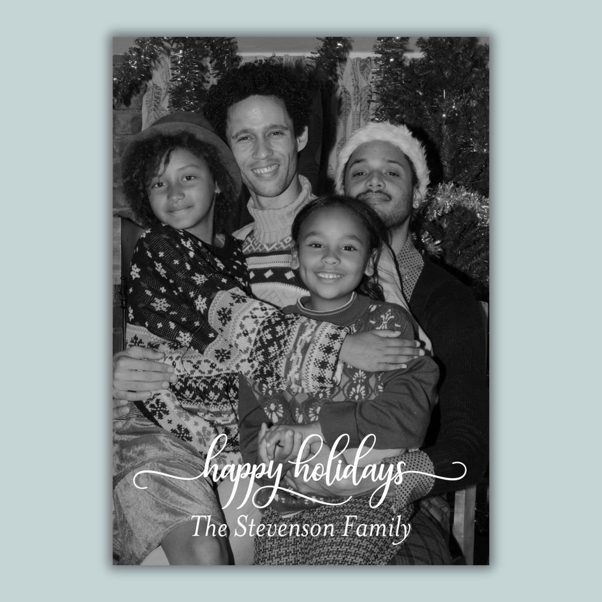 Jeweled Floral - Personalized Photo Card - The Note House