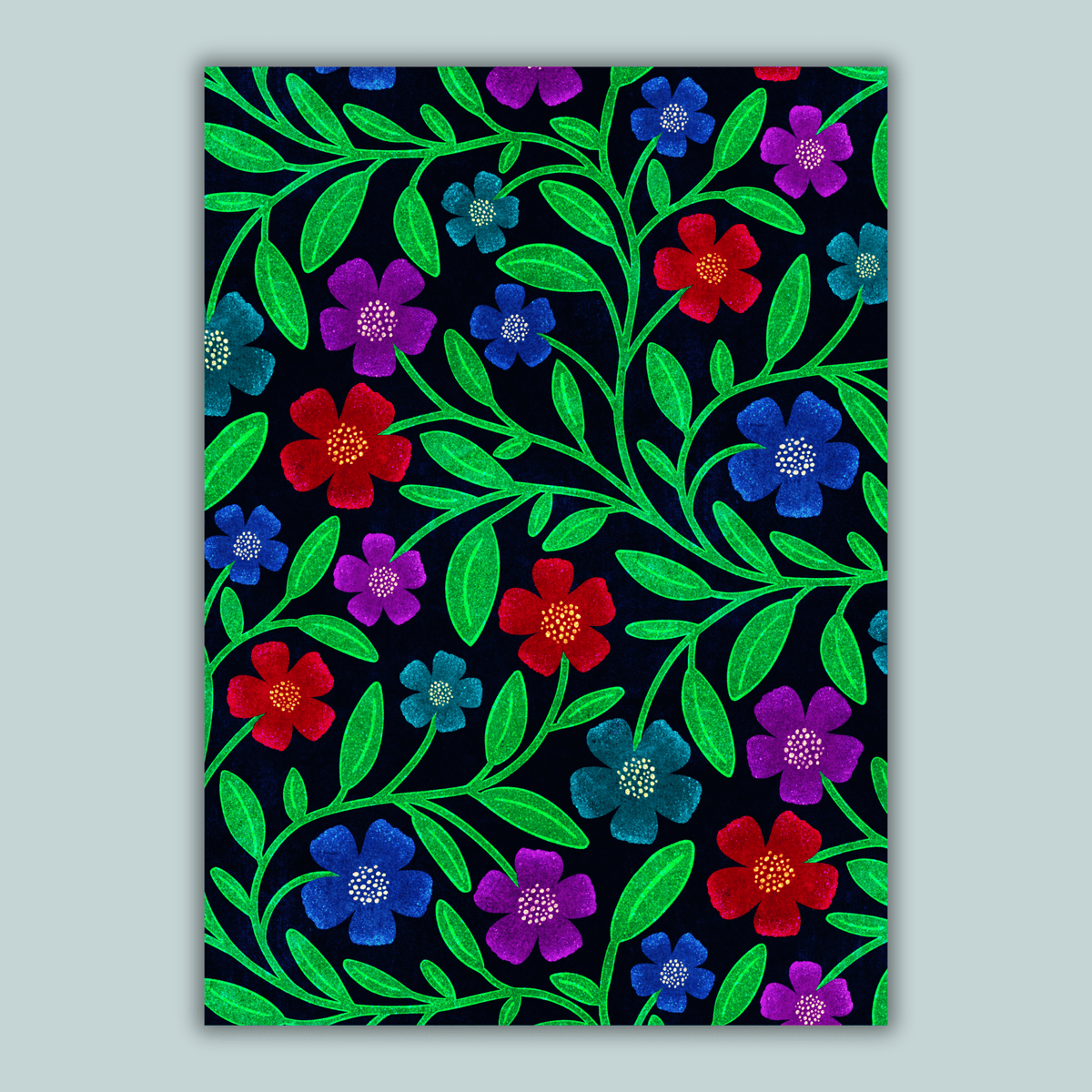 Jeweled Floral - Personalized Photo Card - The Note House