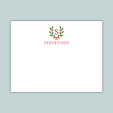 Laurel Wreath - Personalized Flat Note Card - The Note House