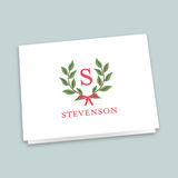 Laurel Wreath - Personalized Folded Note Card - The Note House