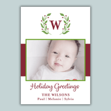 Laurel Wreath - Personalized Photo Card - The Note House