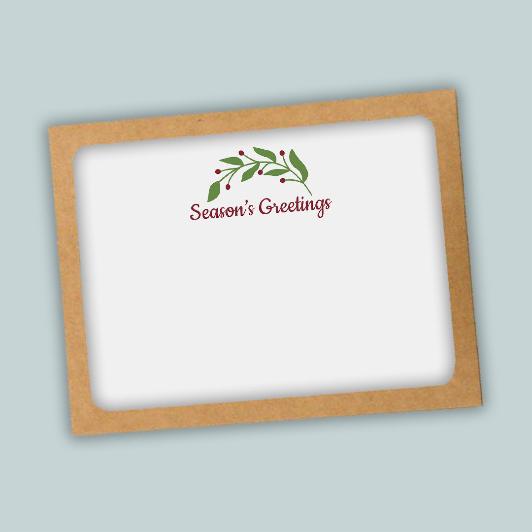 Leaves and Berries - Flat Note Cards