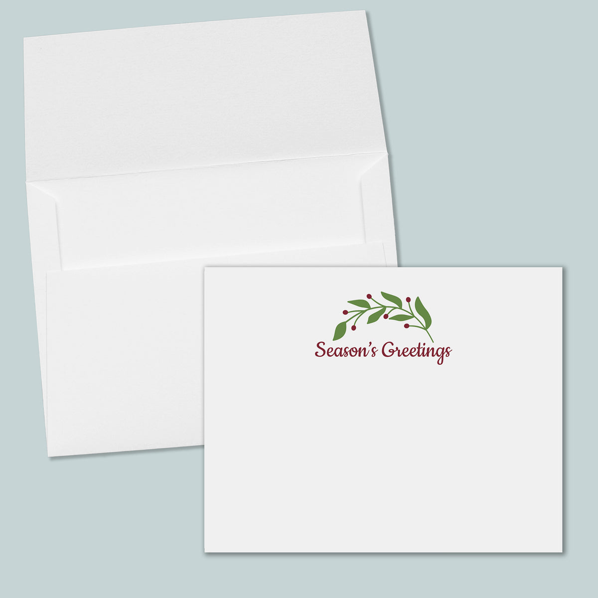 Leaves and Berries - Flat Note Cards
