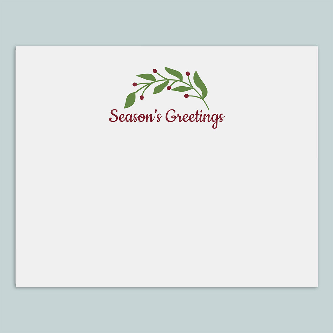 Leaves and Berries - Flat Note Cards