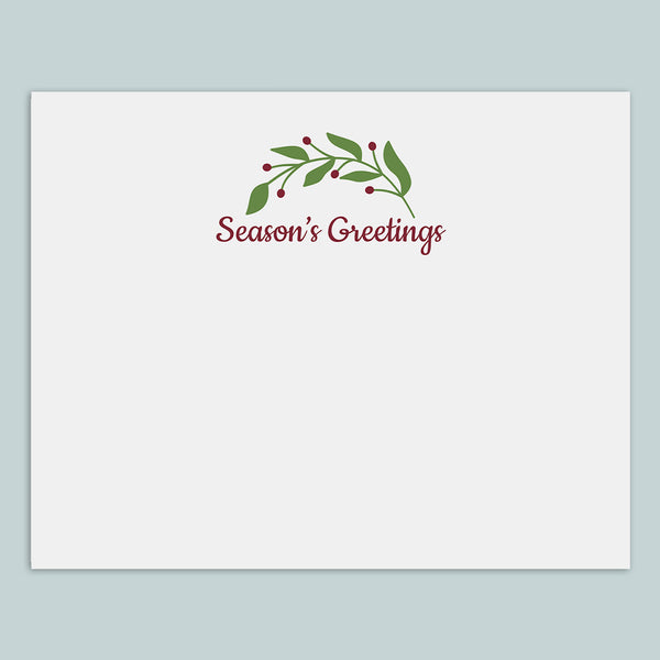 Leaves and Berries - Flat Note Cards