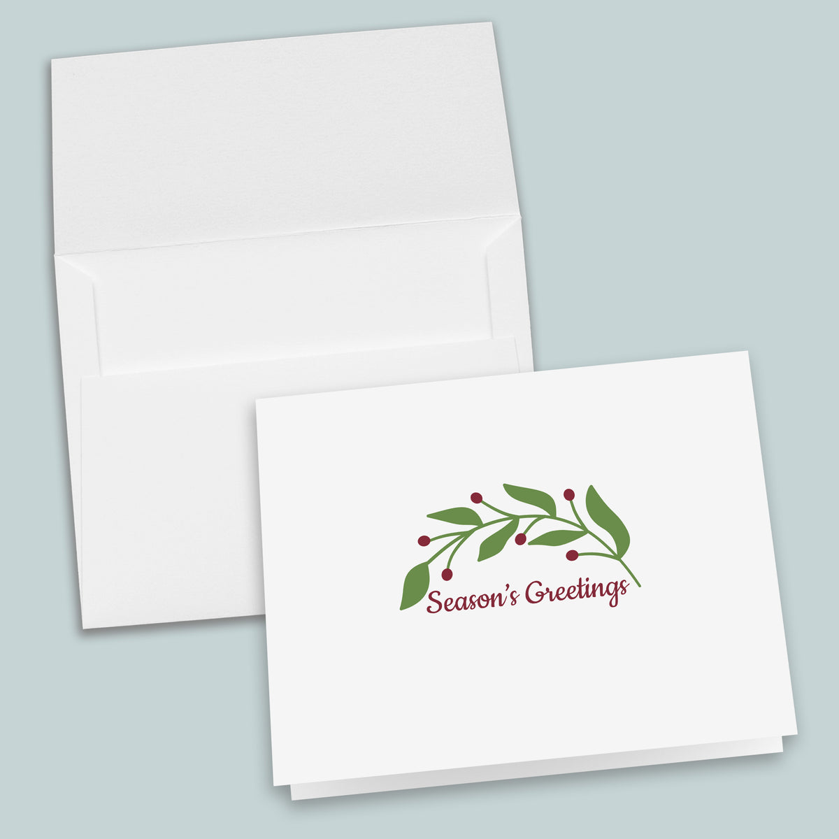 Leaves and Berries - Folded Note Card