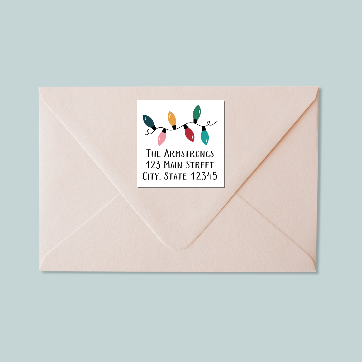 Holiday Lights - Square Address Label