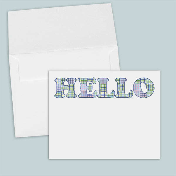 Madras Blue - Note Cards - The Note House