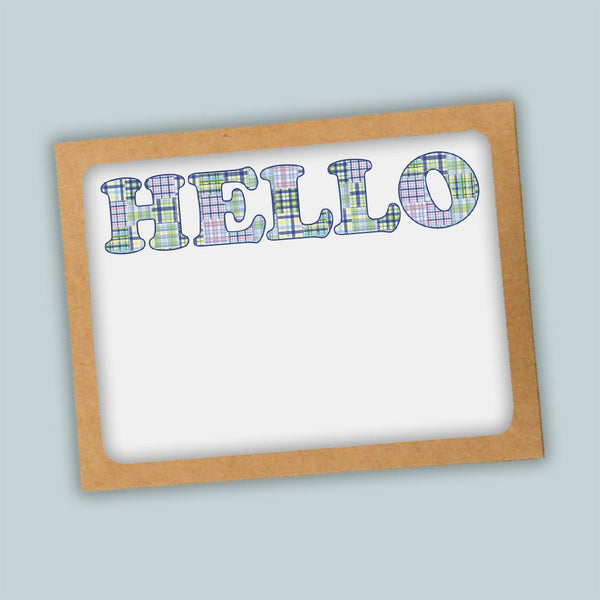 Madras Blue - Note Cards - The Note House