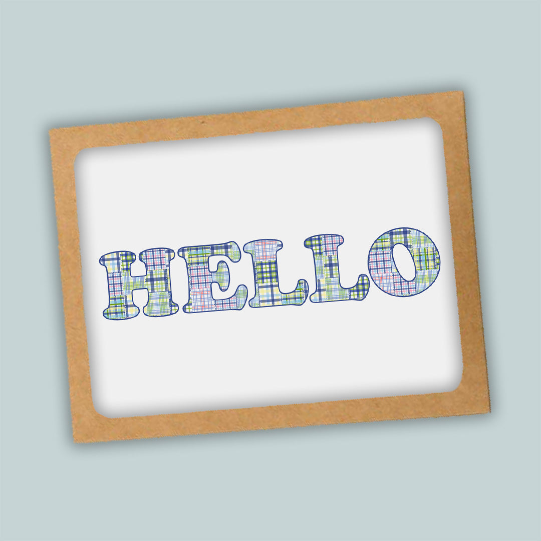 Madras Blue - Folded Note Cards