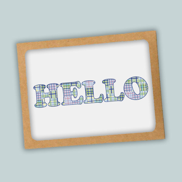 Madras Blue - Folded Note Cards