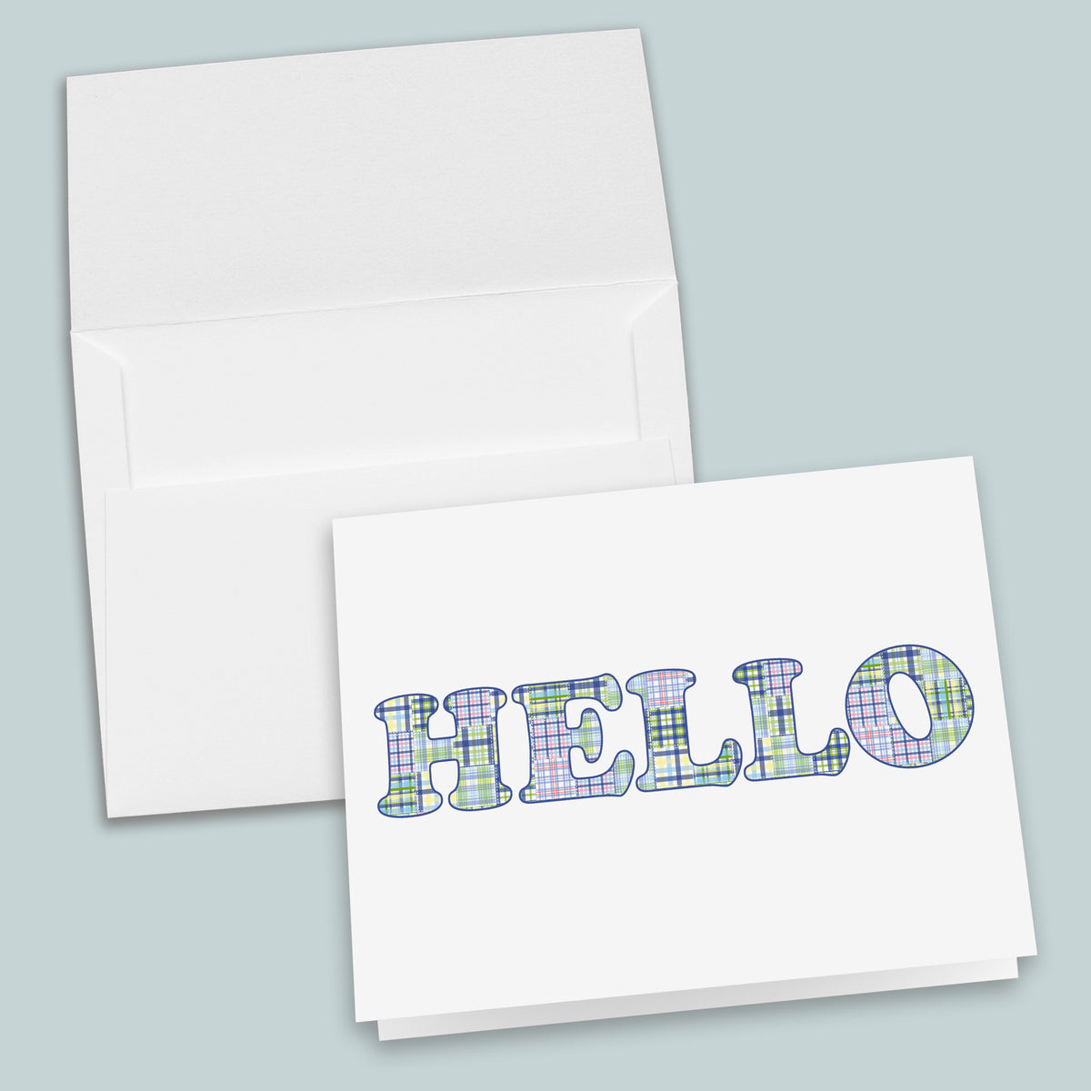 Madras Blue - Folded Note Cards