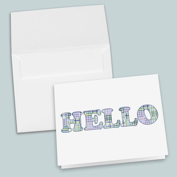 Madras Blue - Folded Note Cards