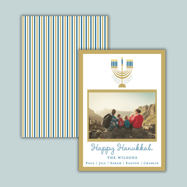 Menorah - Personalized Photo Card - The Note House