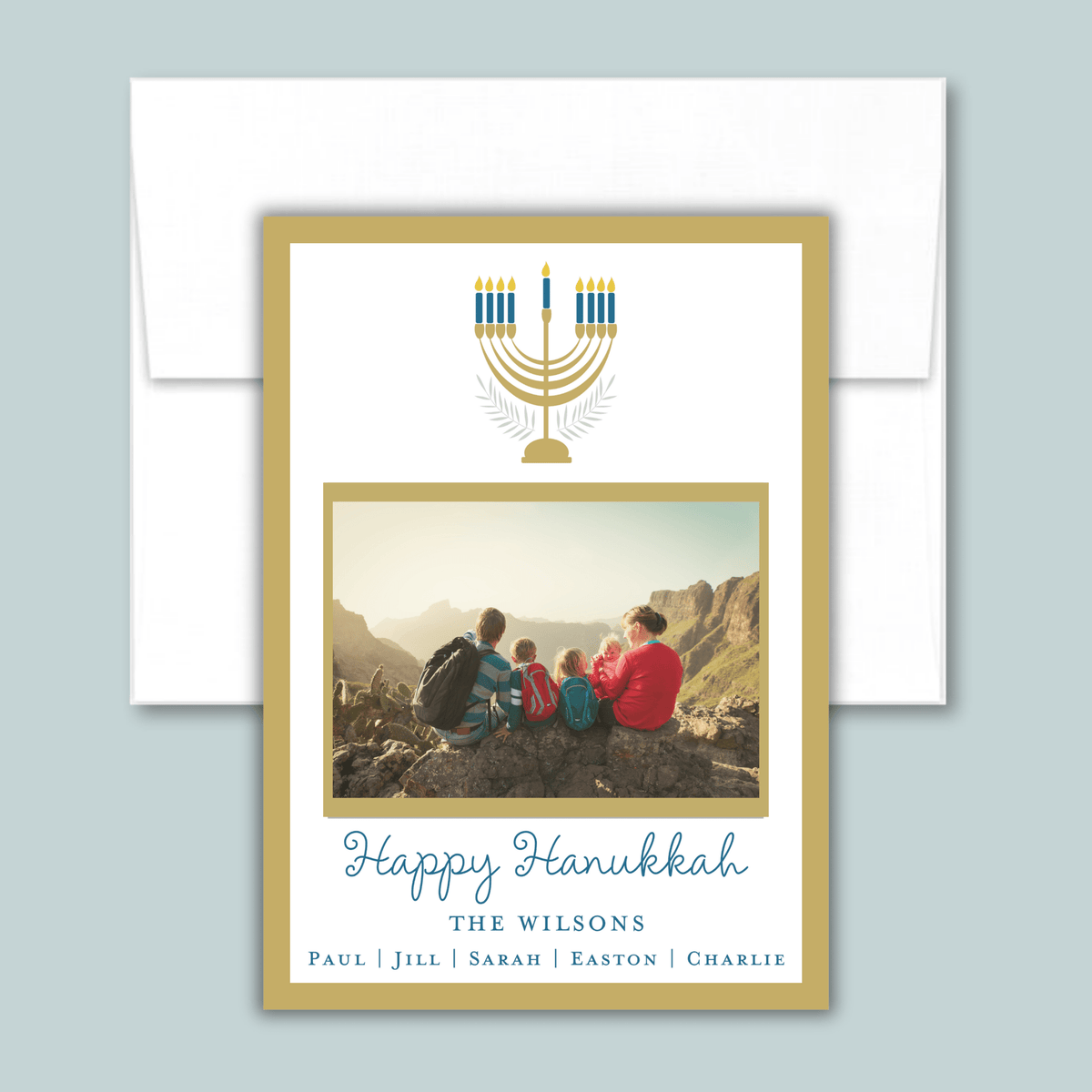 Menorah - Personalized Photo Card - The Note House
