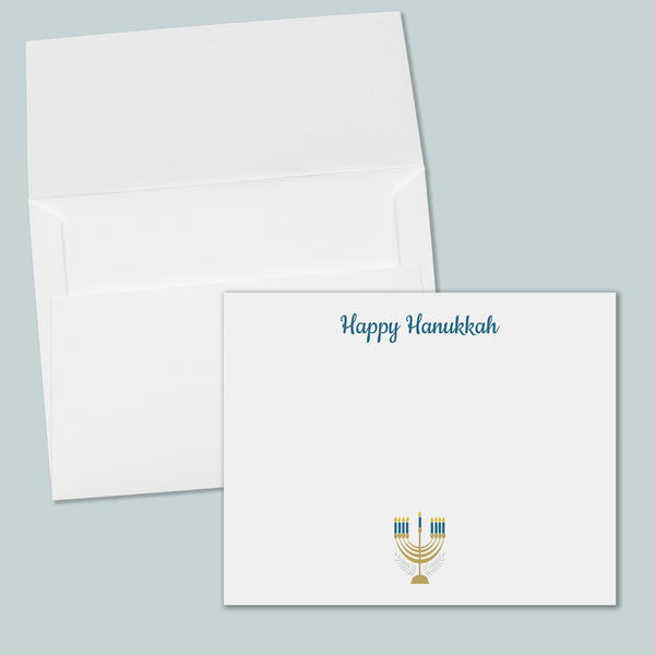 Hanukkah Menorah Note Cards | Boxed Set of 12