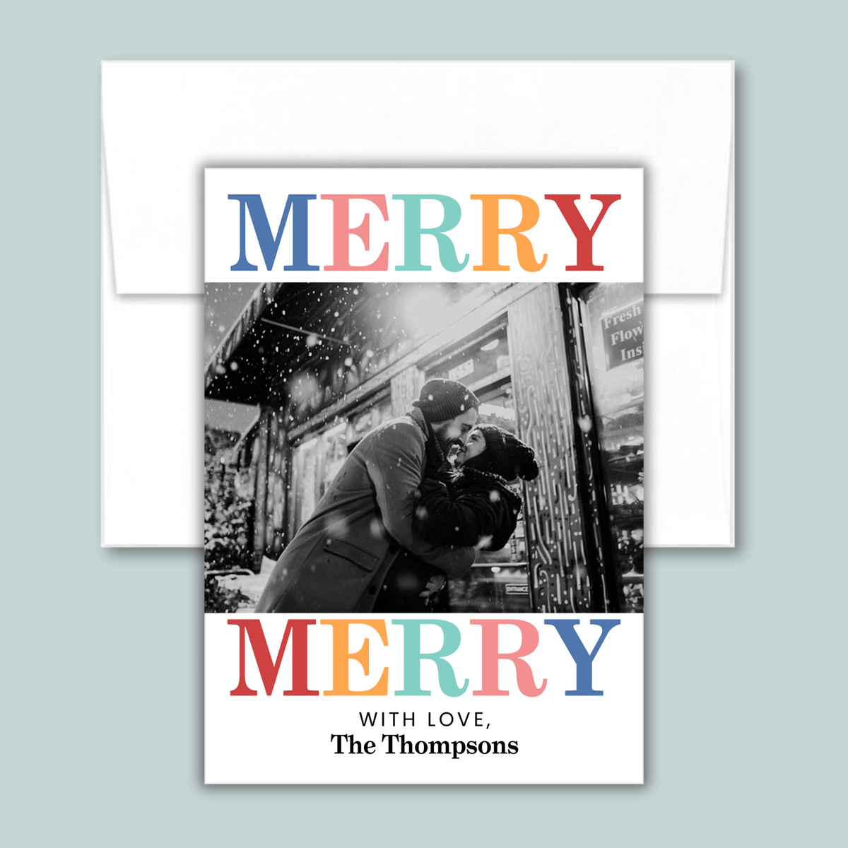 Merry Merry - Personalized Photo Card - The Note House