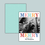 Merry Merry - Personalized Photo Card - The Note House