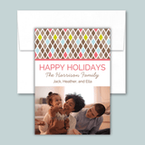 Modern Argyle - Personalized Photo Card - The Note House