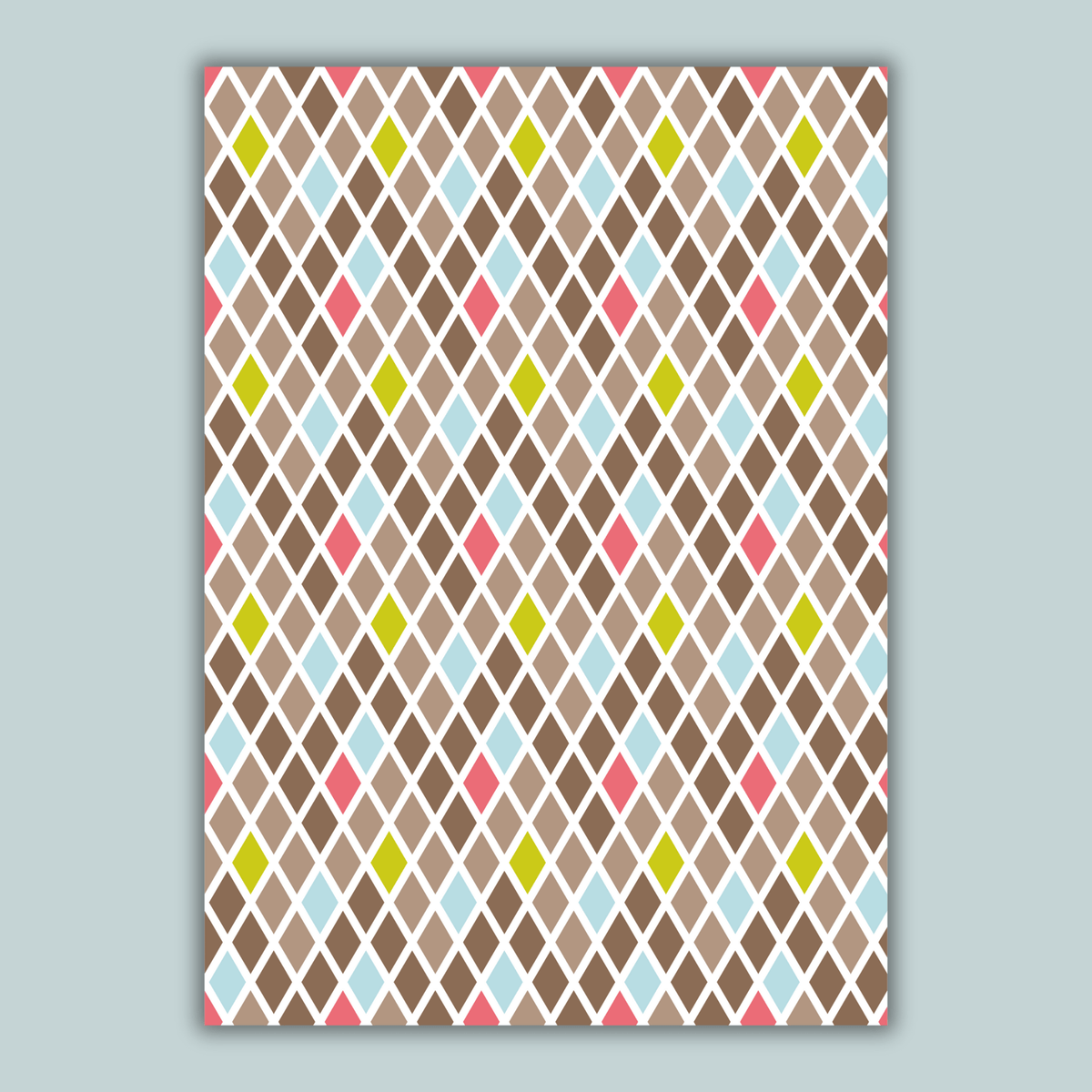 Modern Argyle - Personalized Photo Card - The Note House