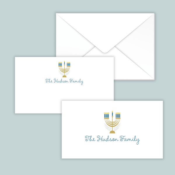 Modern Menorah - Personalized Gift Enclosure - The Note House