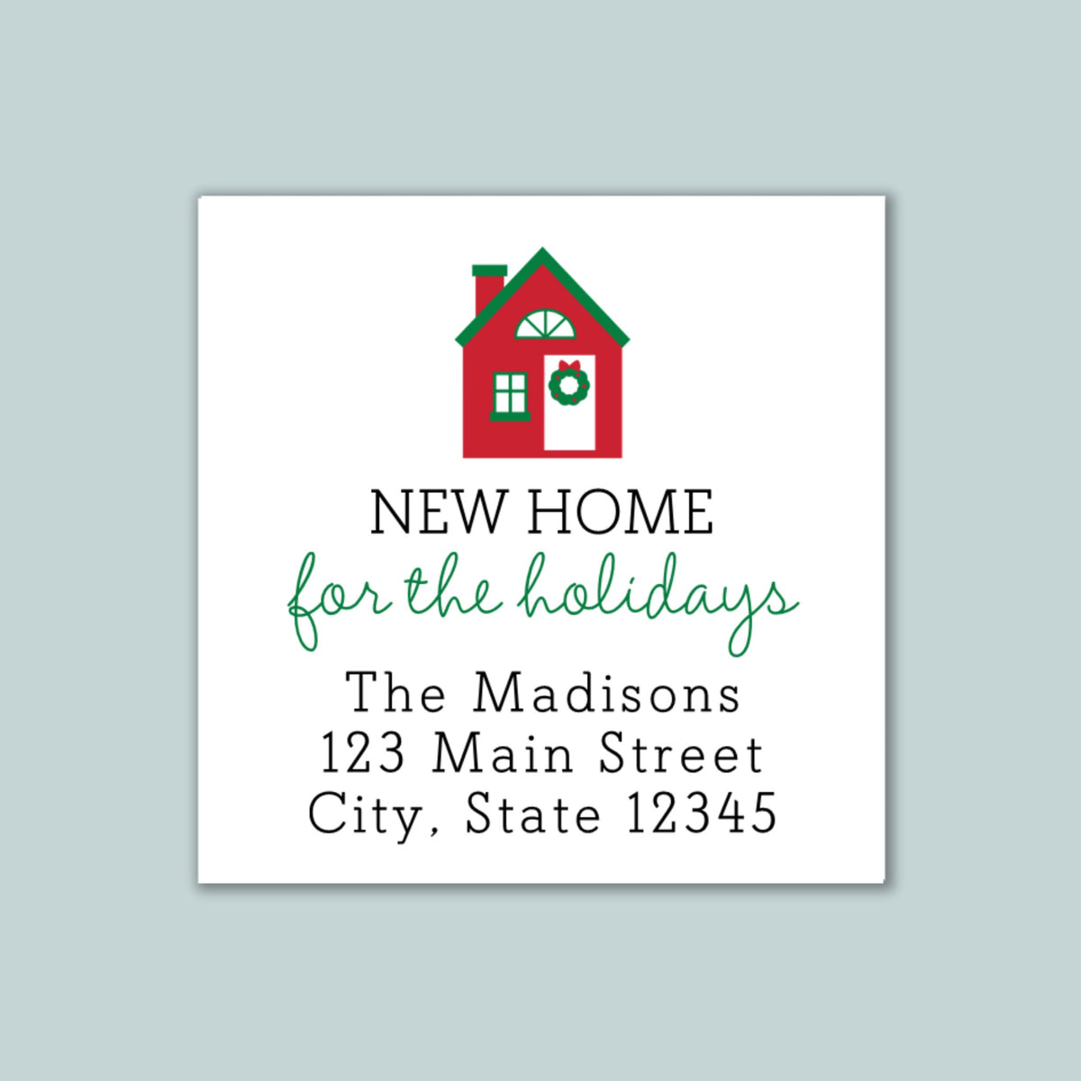 New Home for the Holidays - We've Moved Address Label - The Note House