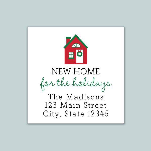 New Home for the Holidays - We've Moved Address Label - The Note House