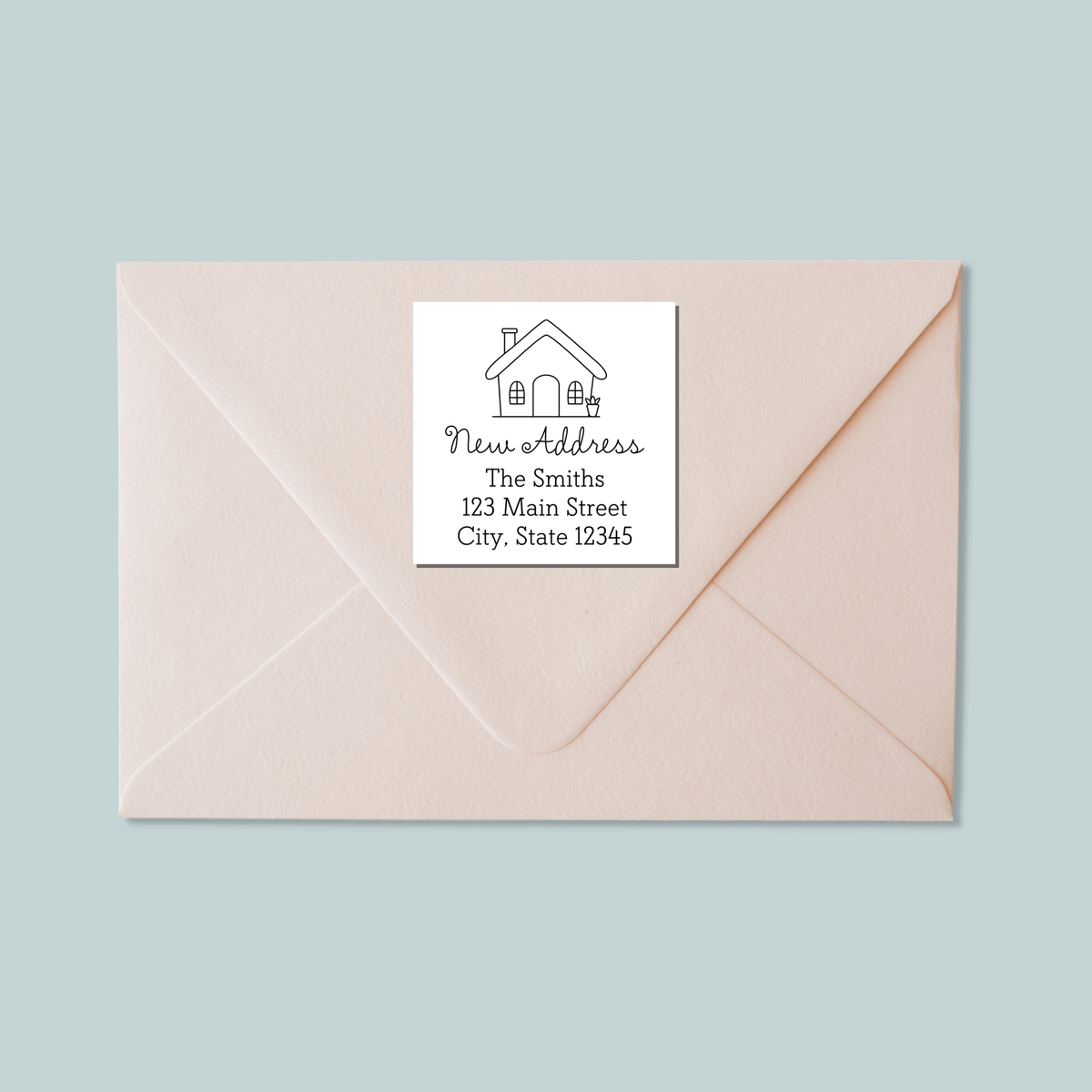 New Home - We've Moved Square Address Label - The Note House
